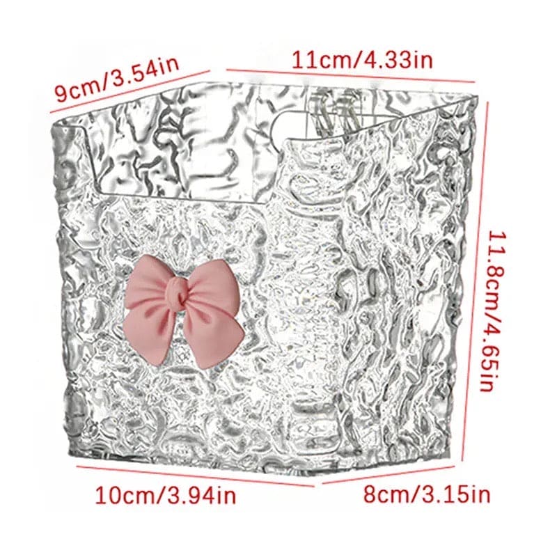 Bow Vanity Storage Box, Punch-Free Toothpaste Holder, Multifunctional Wall Storage Box, Elegant Caddy Organizer, Kitchen Bathroom Sink Storage Rack, Facial Tissue Basket Bow Vanity Storage Box, Punch-Free Toothpaste Holder, Multifunctional Wall Storage Box, Elegant Caddy Organizer, Kitchen Bathroom Sink Storage Rack, Facial Tissue Basket